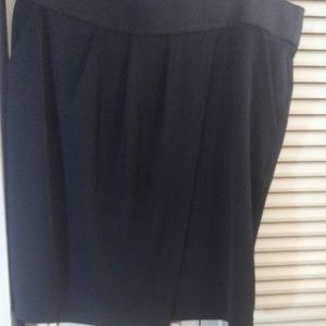 Worthington faux wrap black mini skirt